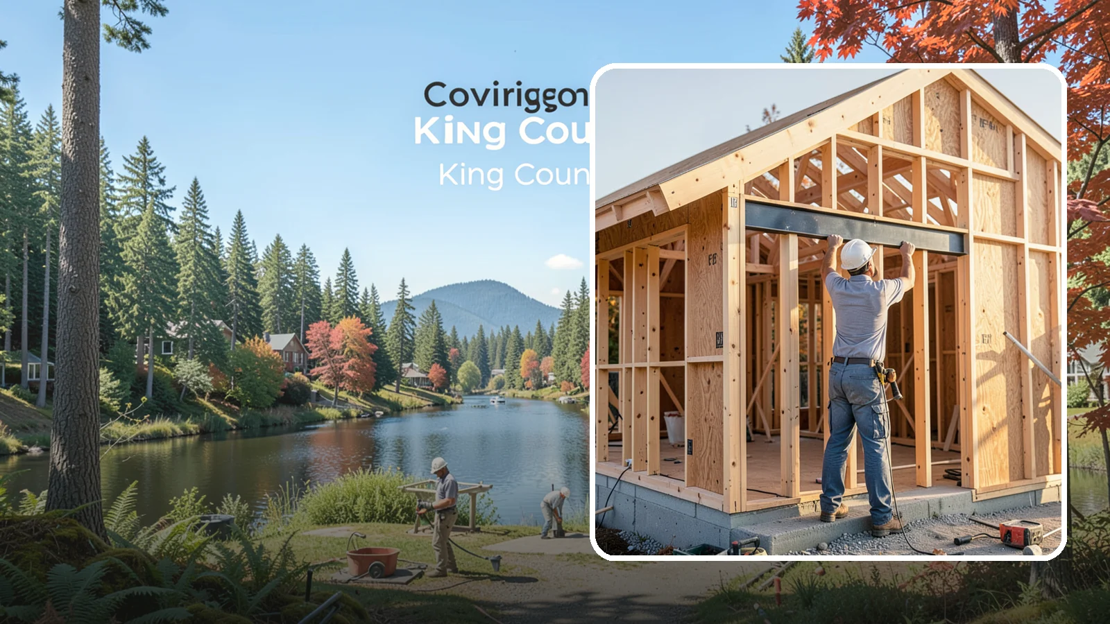 Beam Installation in Covington, King County, WA - Installing structural beams to carry loads when walls are opened or spans are widened.