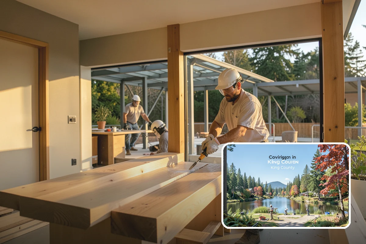Beam Installation in Covington, King County, WA - Carries loads across new openings