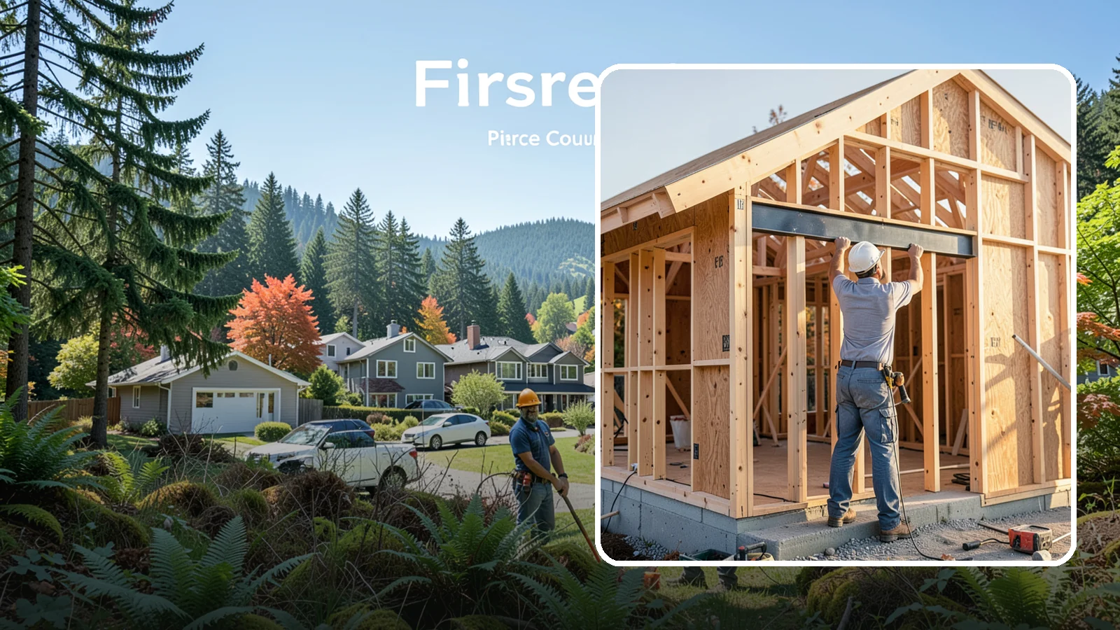 Beam Installation in Fircrest, Pierce County, WA - Installing structural beams to carry loads when walls are opened or spans are widened.