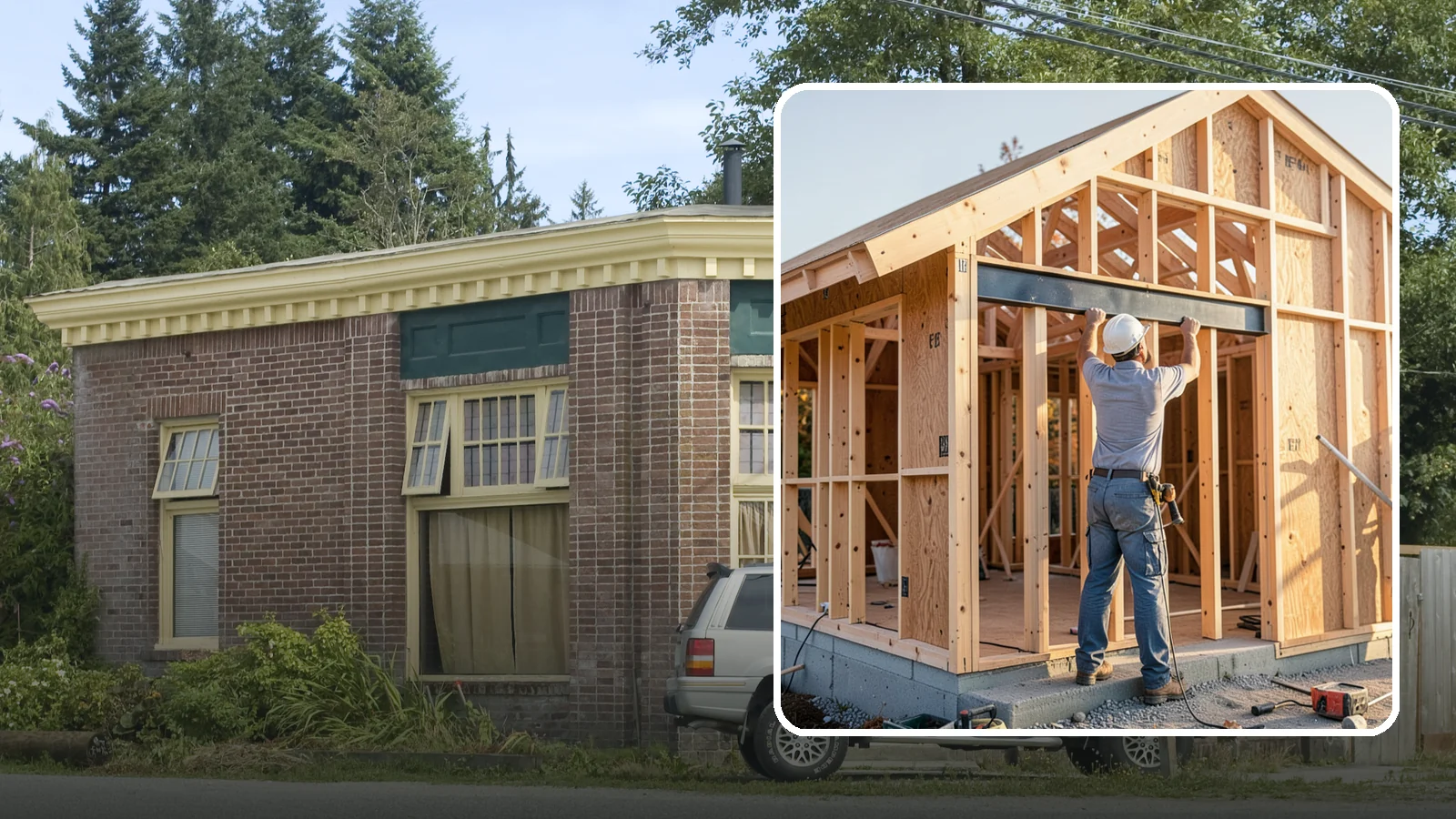 Beam Installation in Hamilton, Skagit County, WA - Installing structural beams to carry loads when walls are opened or spans are widened.