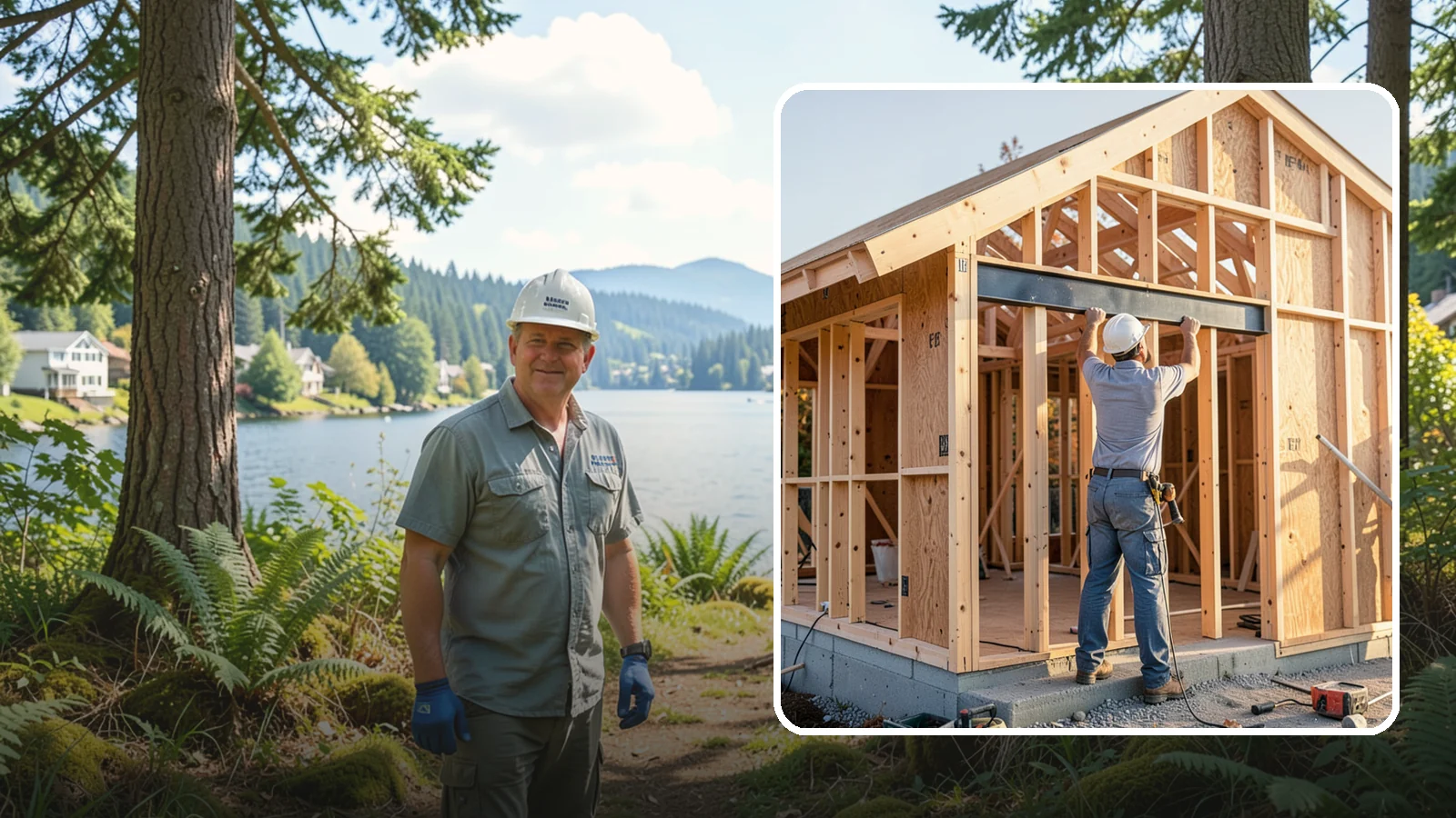 Beam Installation in Milton, King County, WA - Installing structural beams to carry loads when walls are opened or spans are widened.