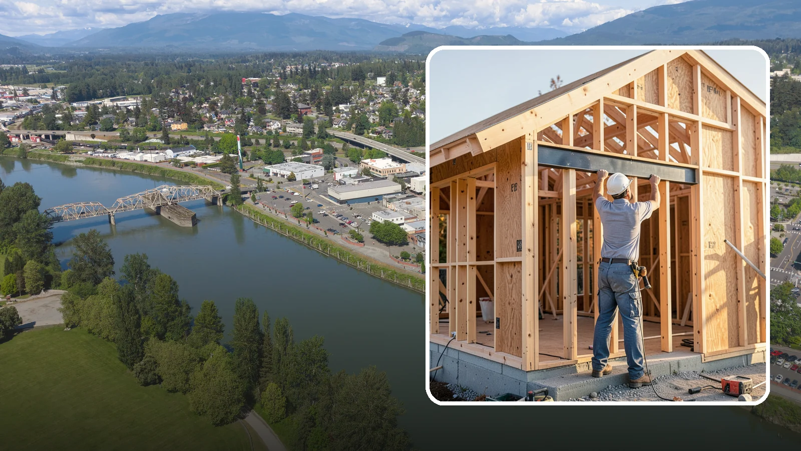 Beam Installation in Mount Vernon, Skagit County, WA - Installing structural beams to carry loads when walls are opened or spans are widened.