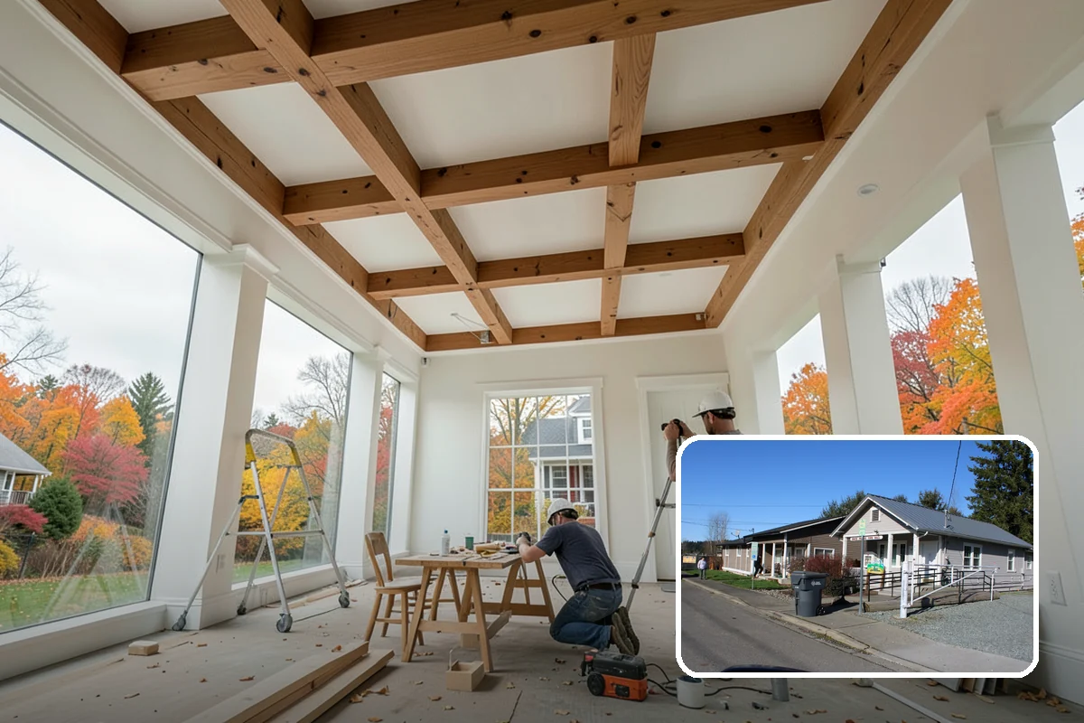 Beam Installation in South Prairie, Pierce County, WA - Carries loads across new openings