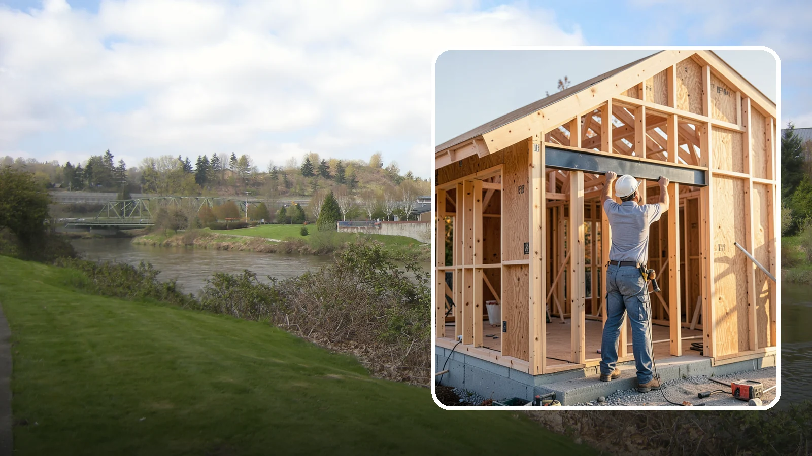 Beam Installation in Tukwila, King County, WA - Installing structural beams to carry loads when walls are opened or spans are widened.