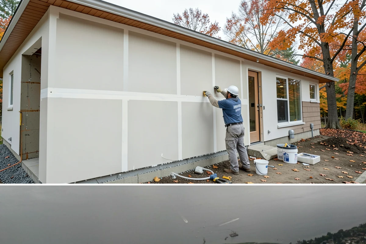 Bedroom Addition in Des Moines, King County, WA - Exterior framing is best done in dry summer weather, with interior finishing suited to any season.