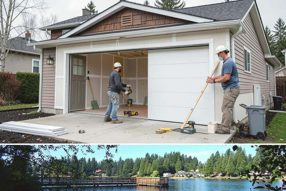 Bedroom Addition in Federal Way, King County, WA - Exterior framing is best done in dry summer weather, with interior finishing suited to any season.