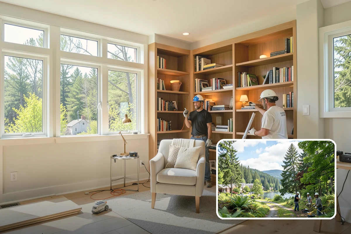 Bedroom Addition in Lake Forest Park, King County, WA - Provides a legal, egress-compliant sleeping space