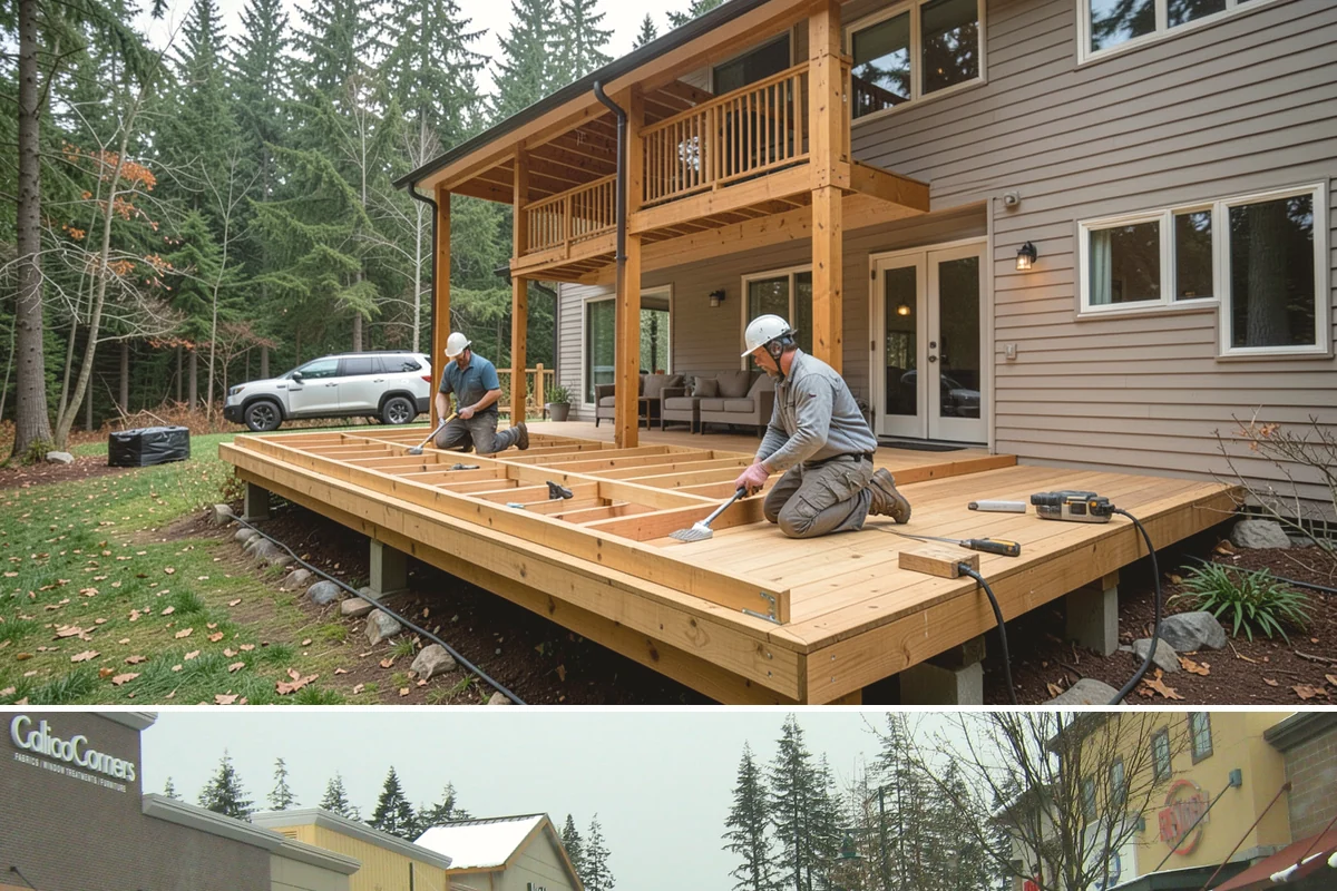 Bedroom Addition in Mill Creek, Snohomish County, WA - Exterior framing is best done in dry summer weather, with interior finishing suited to any season.