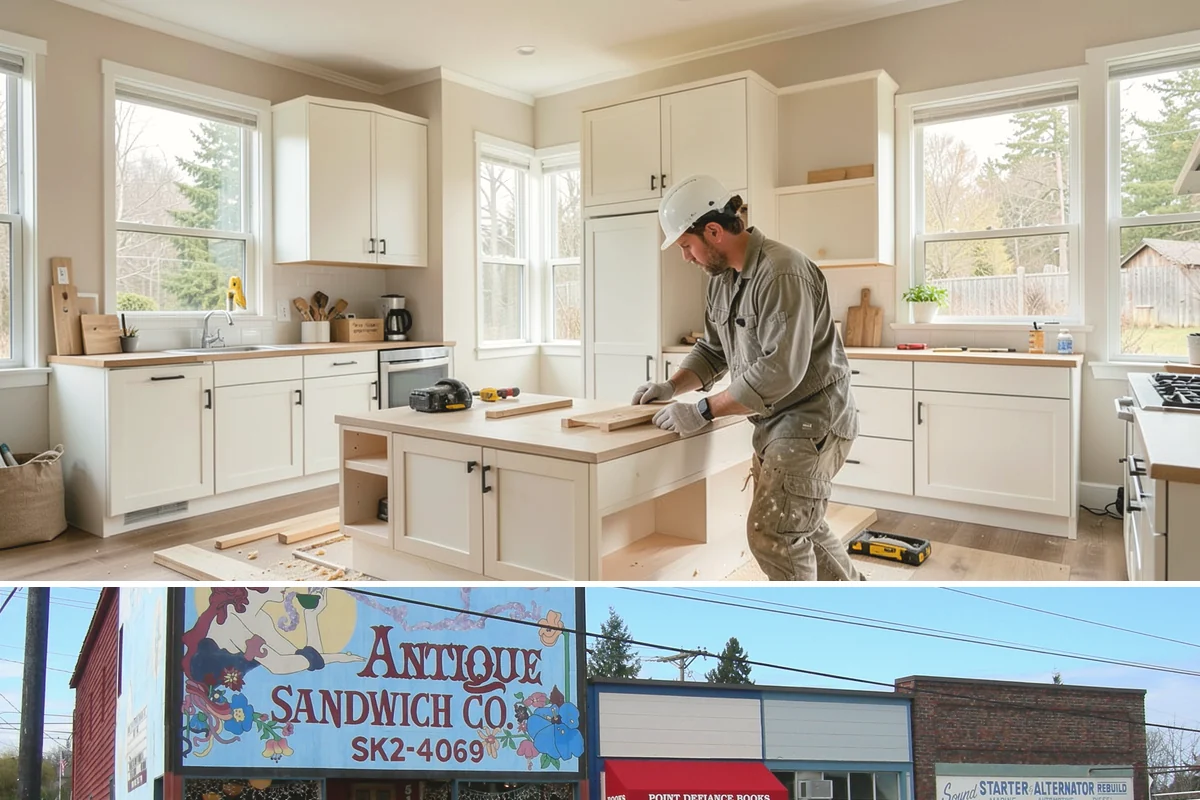 Bedroom Addition in Ruston, Pierce County, WA - Exterior framing is best done in dry summer weather, with interior finishing suited to any season.