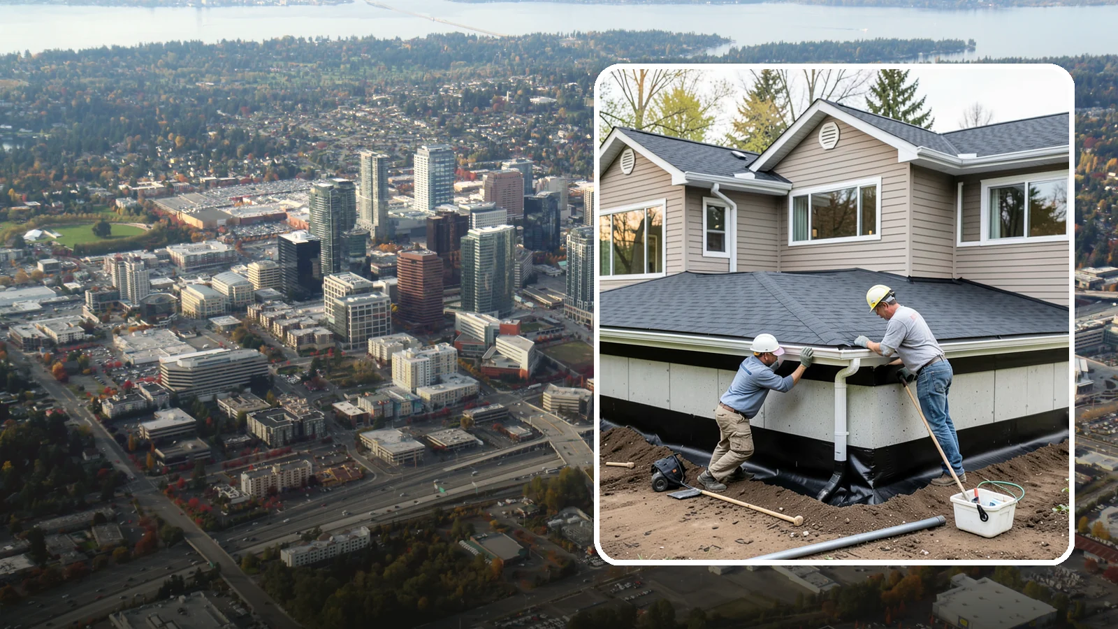 Below-Grade Waterproofing in Bellevue, King County, WA - Protecting foundation walls and floors that sit below ground from hydrostatic pressure and seepage.
