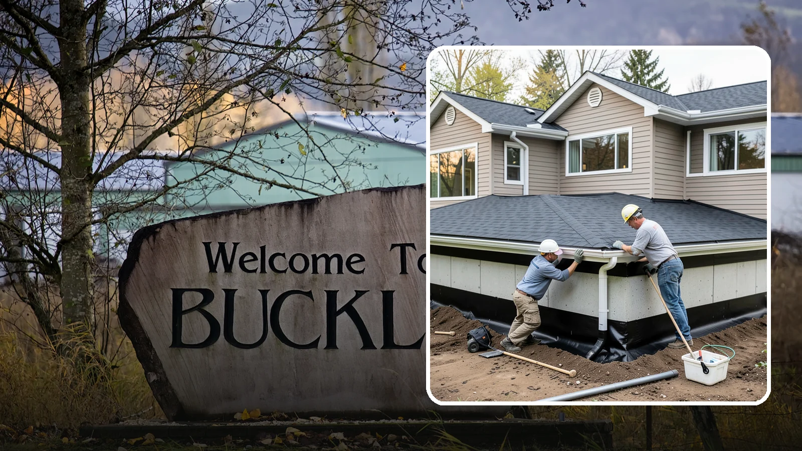 Below-Grade Waterproofing in Buckley, Pierce County, WA - Protecting foundation walls and floors that sit below ground from hydrostatic pressure and seepage.