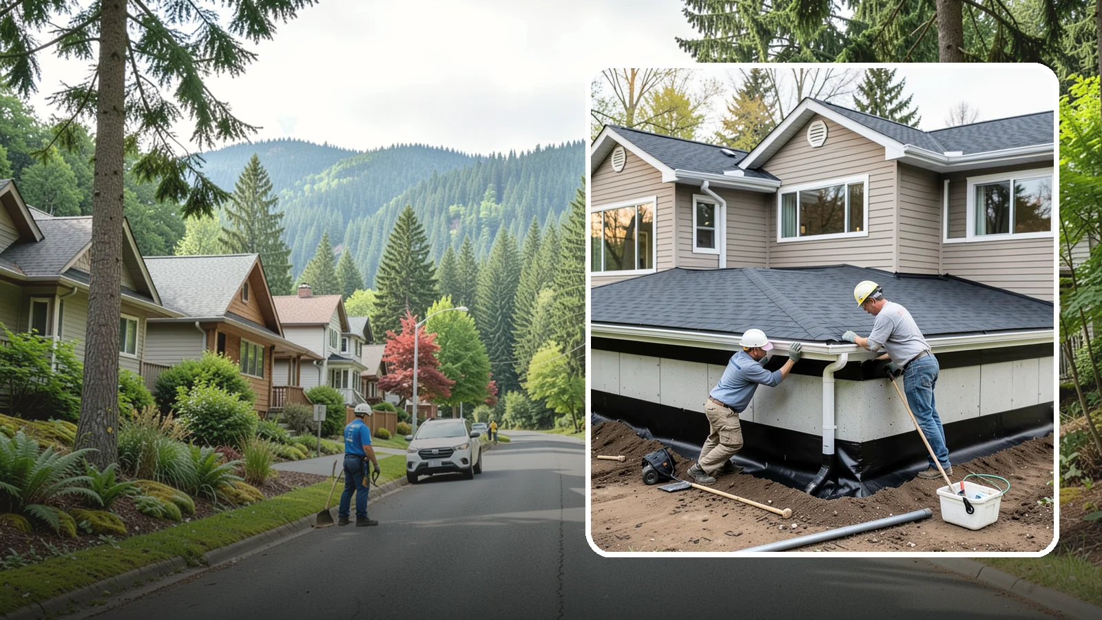 Below-Grade Waterproofing in Darrington, Snohomish County, WA - Protecting foundation walls and floors that sit below ground from hydrostatic pressure and seepage.