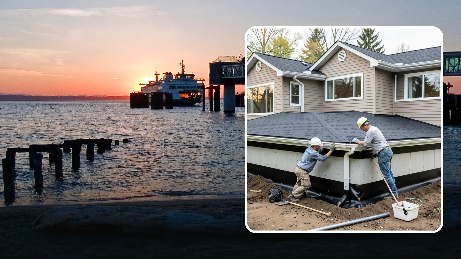Below-Grade Waterproofing in Edmonds, Snohomish County, WA - Protecting foundation walls and floors that sit below ground from hydrostatic pressure and seepage.