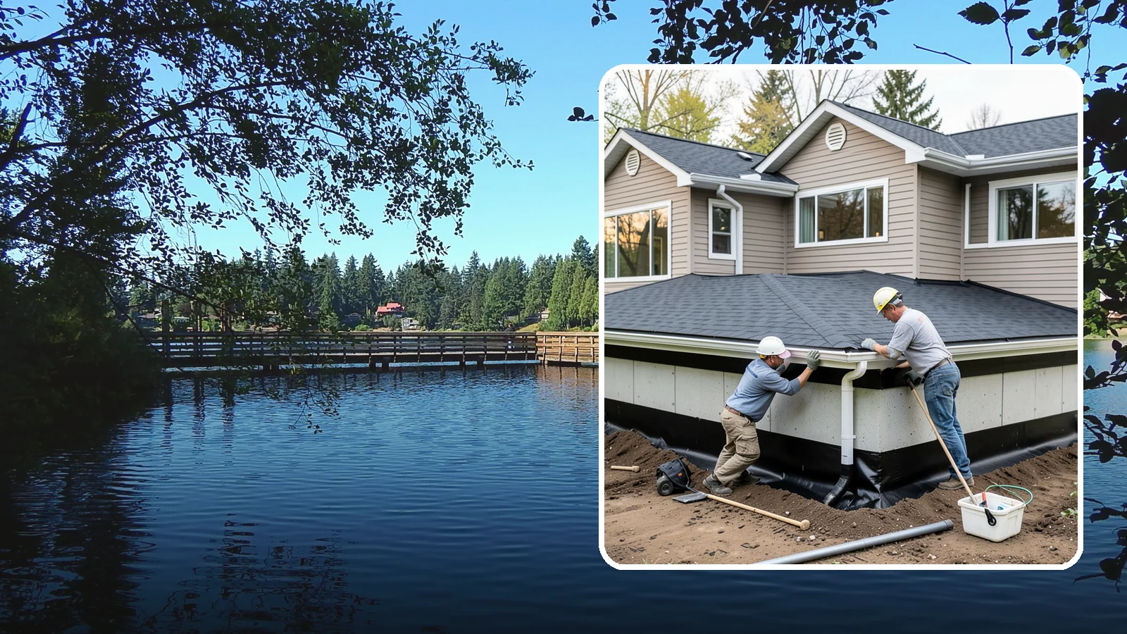 Below-Grade Waterproofing in Federal Way, King County, WA - Protecting foundation walls and floors that sit below ground from hydrostatic pressure and seepage.
