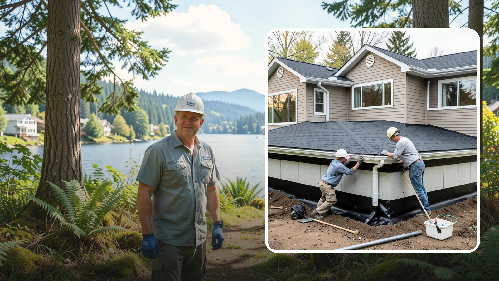 Below-Grade Waterproofing in Milton, King County, WA - Protecting foundation walls and floors that sit below ground from hydrostatic pressure and seepage.