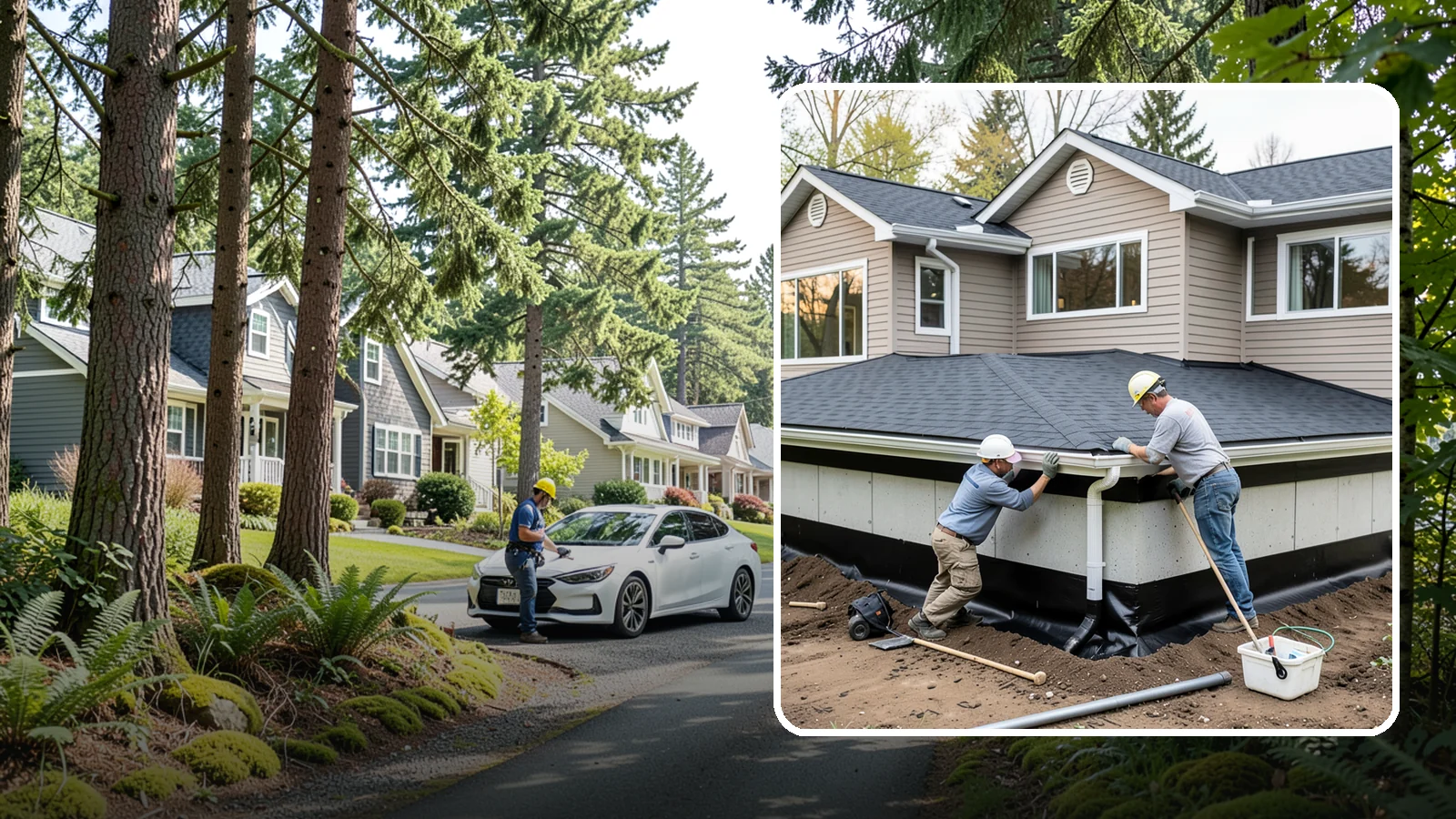 Below-Grade Waterproofing in Normandy Park, King County, WA - Protecting foundation walls and floors that sit below ground from hydrostatic pressure and seepage.