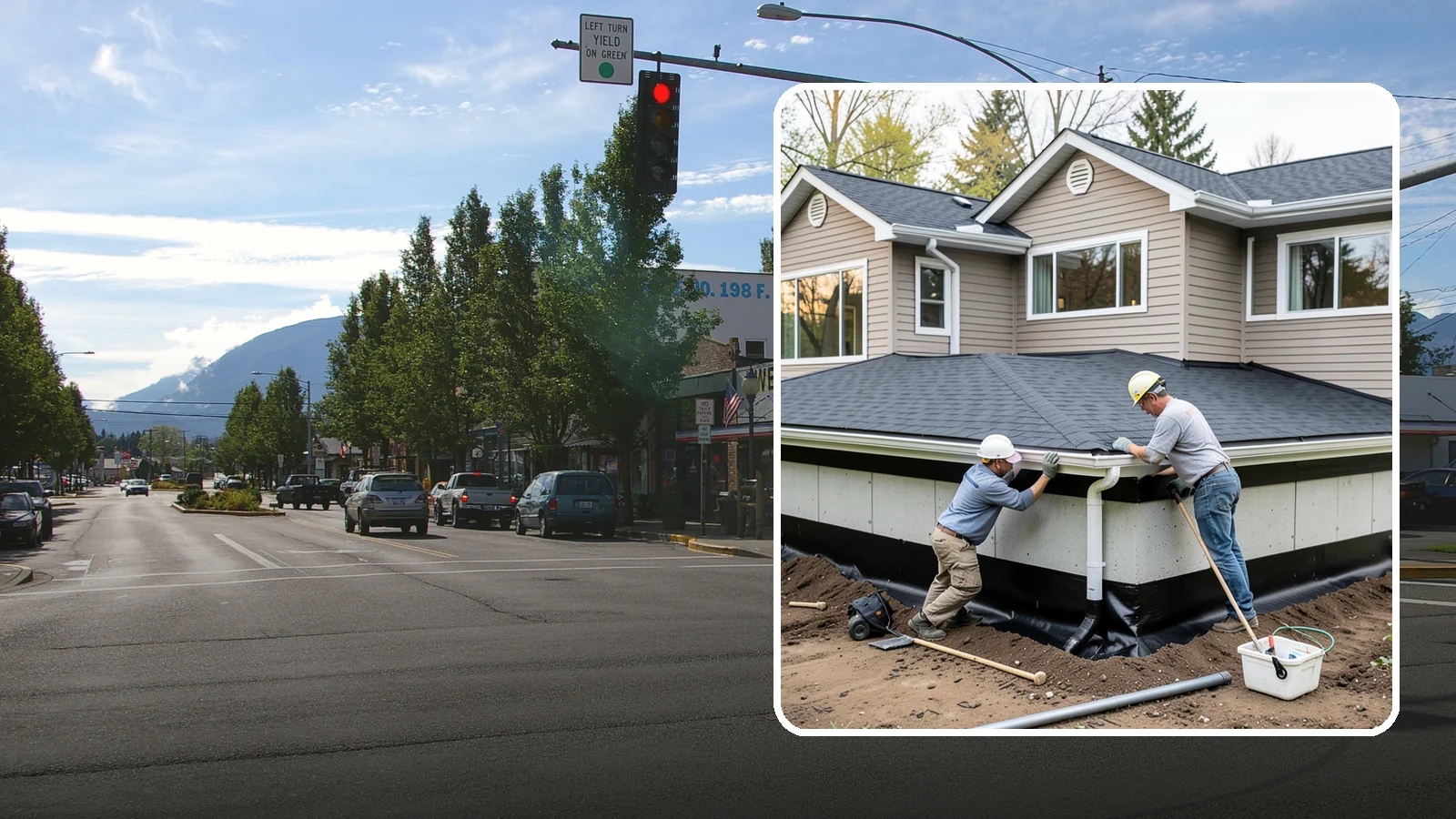 Below-Grade Waterproofing in North Bend, King County, WA - Protecting foundation walls and floors that sit below ground from hydrostatic pressure and seepage.