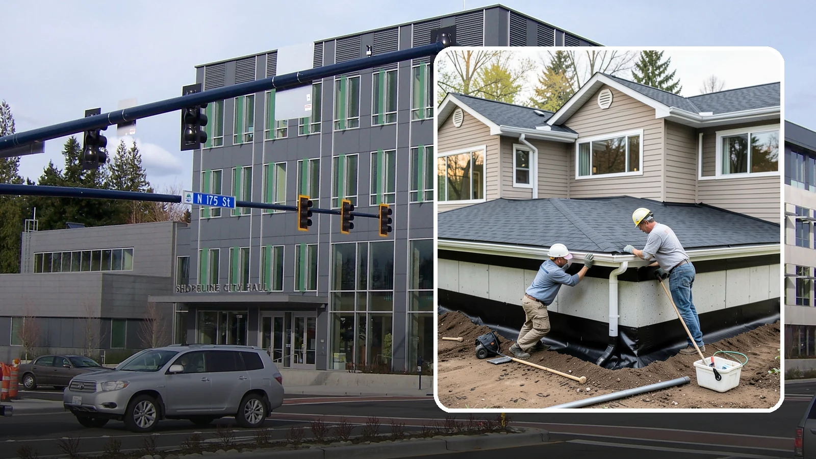 Below-Grade Waterproofing in Shoreline, King County, WA - Protecting foundation walls and floors that sit below ground from hydrostatic pressure and seepage.
