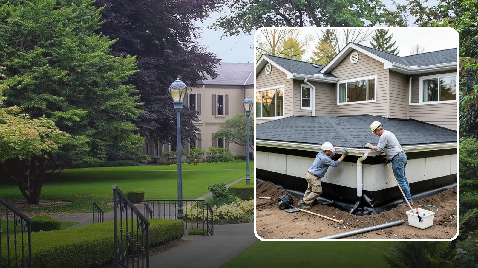Below-Grade Waterproofing in Woodinville, King County, WA - Protecting foundation walls and floors that sit below ground from hydrostatic pressure and seepage.