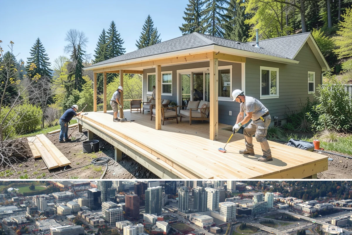 Bench Seat Construction in Bellevue, King County, WA - Bench construction is interior work that fits any season.