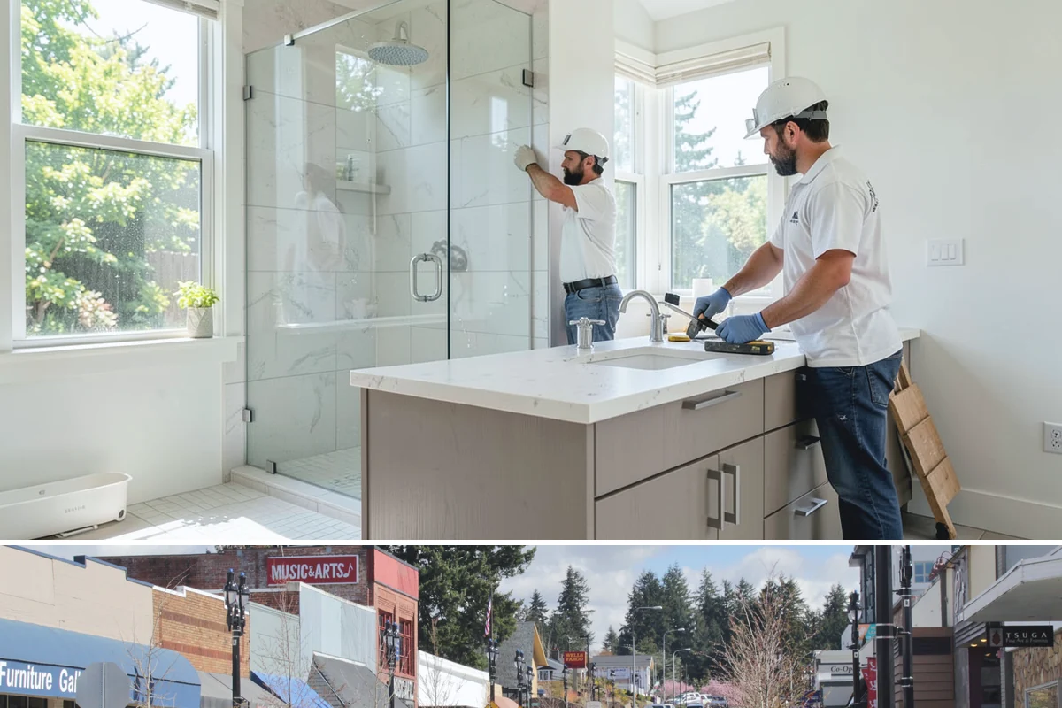 Bench Seat Construction in Bothell, King County, WA - Bench construction is interior work that fits any season.
