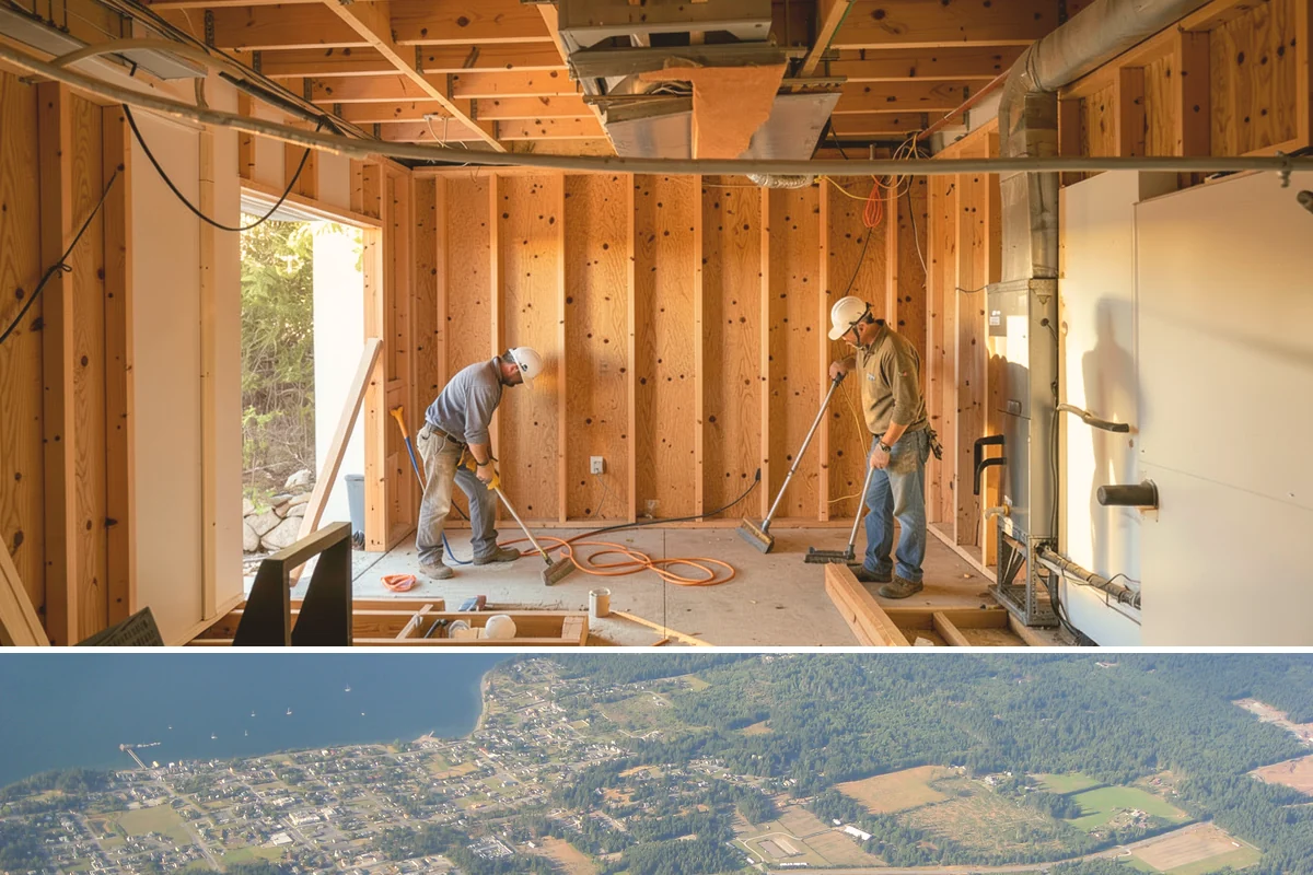 Bench Seat Construction in Coupeville, Island County, WA - Bench construction is interior work that fits any season.