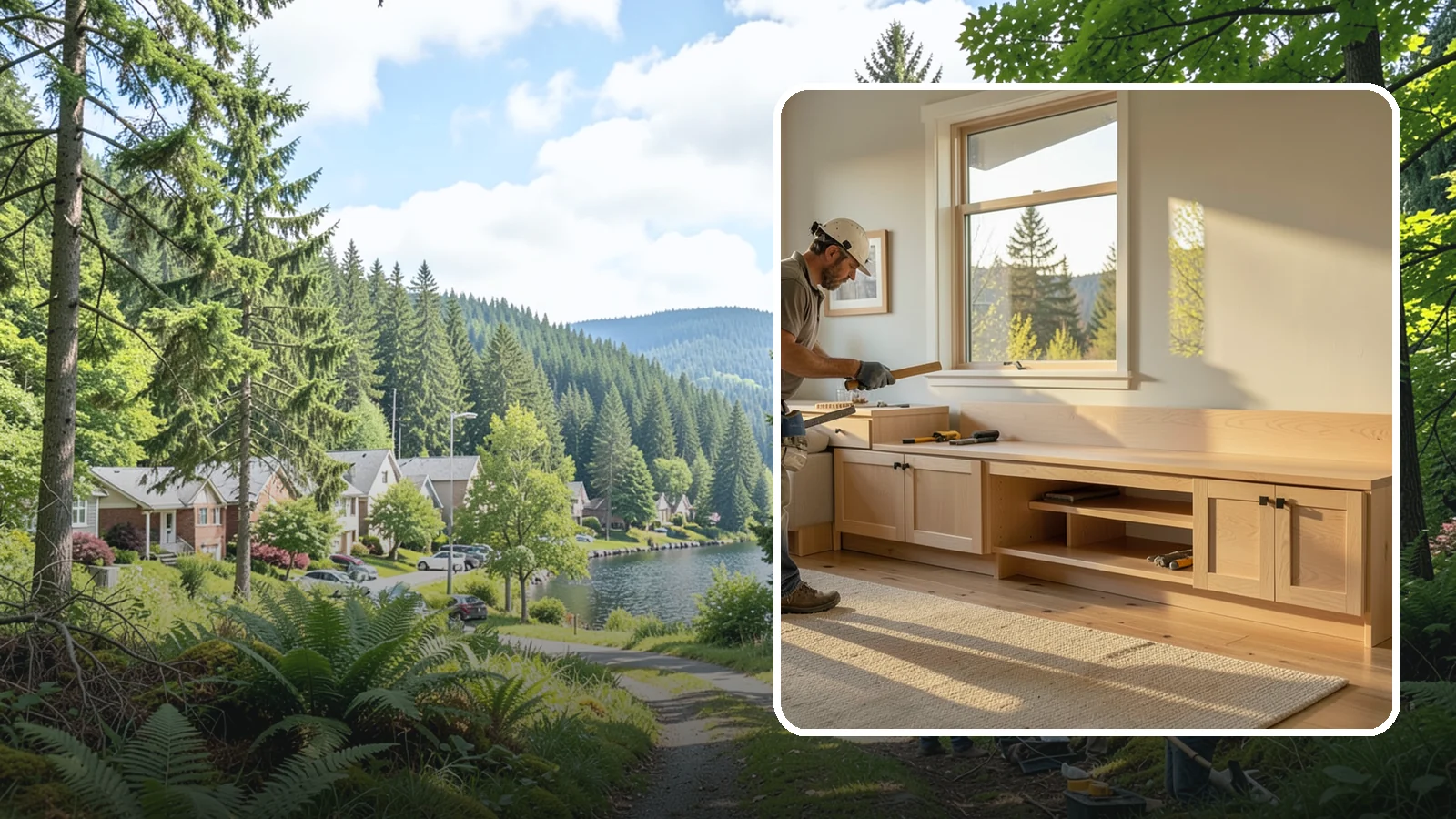 Bench Seat Construction in Lake Forest Park, King County, WA - Sturdy built-in bench seating that adds comfortable, space-smart seating with storage where you need it.