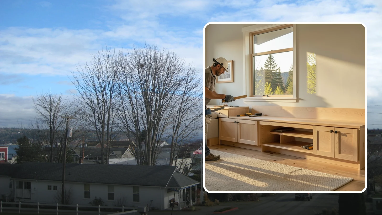Bench Seat Construction in Langley, Island County, WA - Sturdy built-in bench seating that adds comfortable, space-smart seating with storage where you need it.