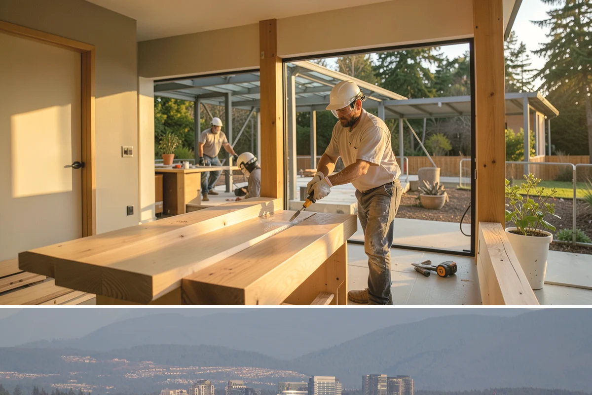 Bench Seat Construction in Medina, King County, WA - Bench construction is interior work that fits any season.