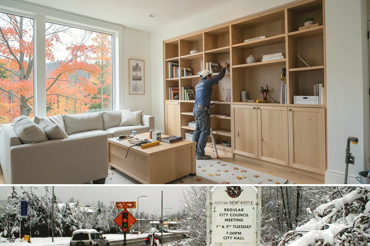 Bench Seat Construction in Newcastle, King County, WA - Bench construction is interior work that fits any season.