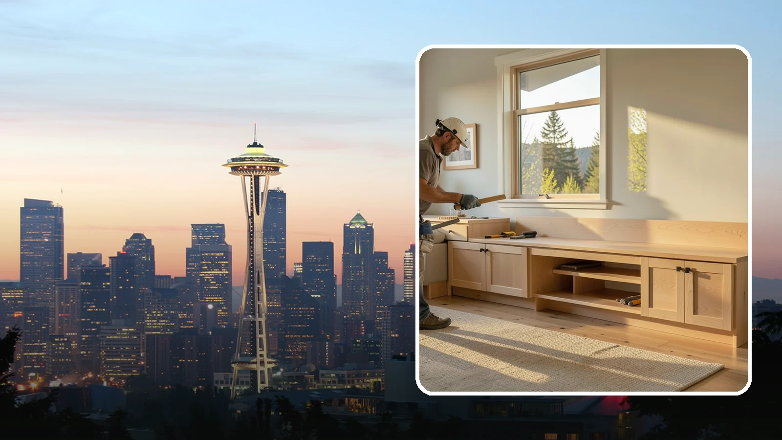 Bench Seat Construction in Seattle, King County, WA - Sturdy built-in bench seating that adds comfortable, space-smart seating with storage where you need it.