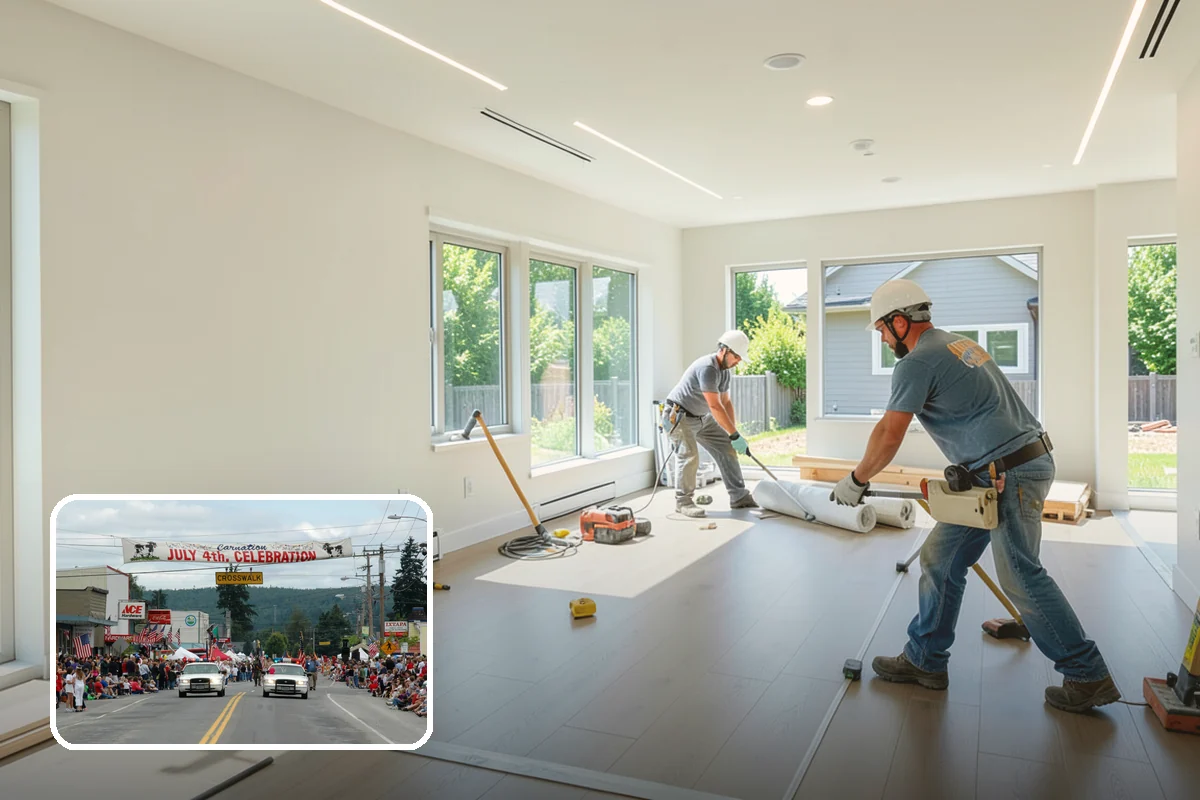 Beverage Station Installation in Carnation, King County, WA - Dedicated space that keeps guests out of the work zone