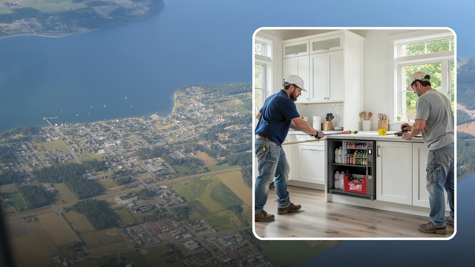 Beverage Station Installation in Coupeville, Island County, WA - Creating a dedicated beverage station with counter space, storage, and often a small sink or fridge for drinks.
