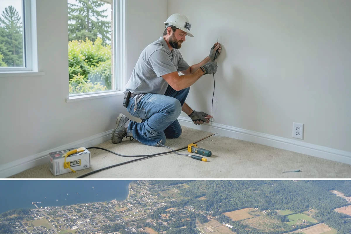 Beverage Station Installation in Coupeville, Island County, WA - Adding utilities makes spring or an active remodel window the ideal time to build a beverage station.