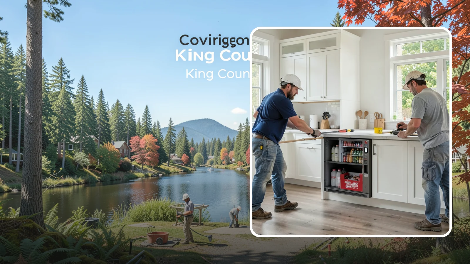Beverage Station Installation in Covington, King County, WA - Creating a dedicated beverage station with counter space, storage, and often a small sink or fridge for drinks.