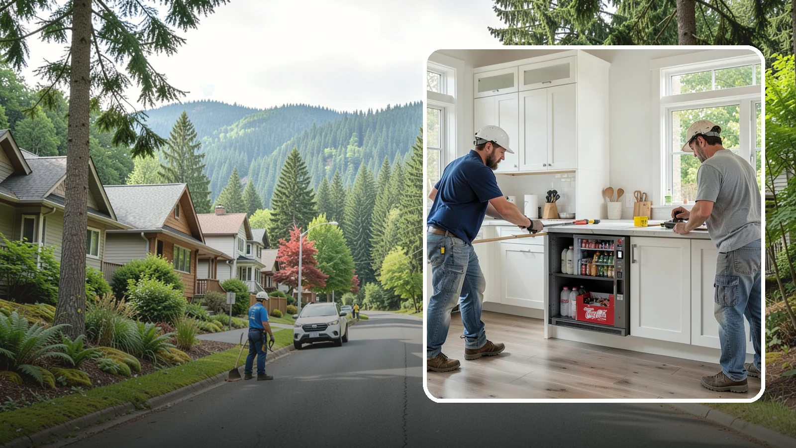 Beverage Station Installation in Darrington, Snohomish County, WA - Creating a dedicated beverage station with counter space, storage, and often a small sink or fridge for drinks.