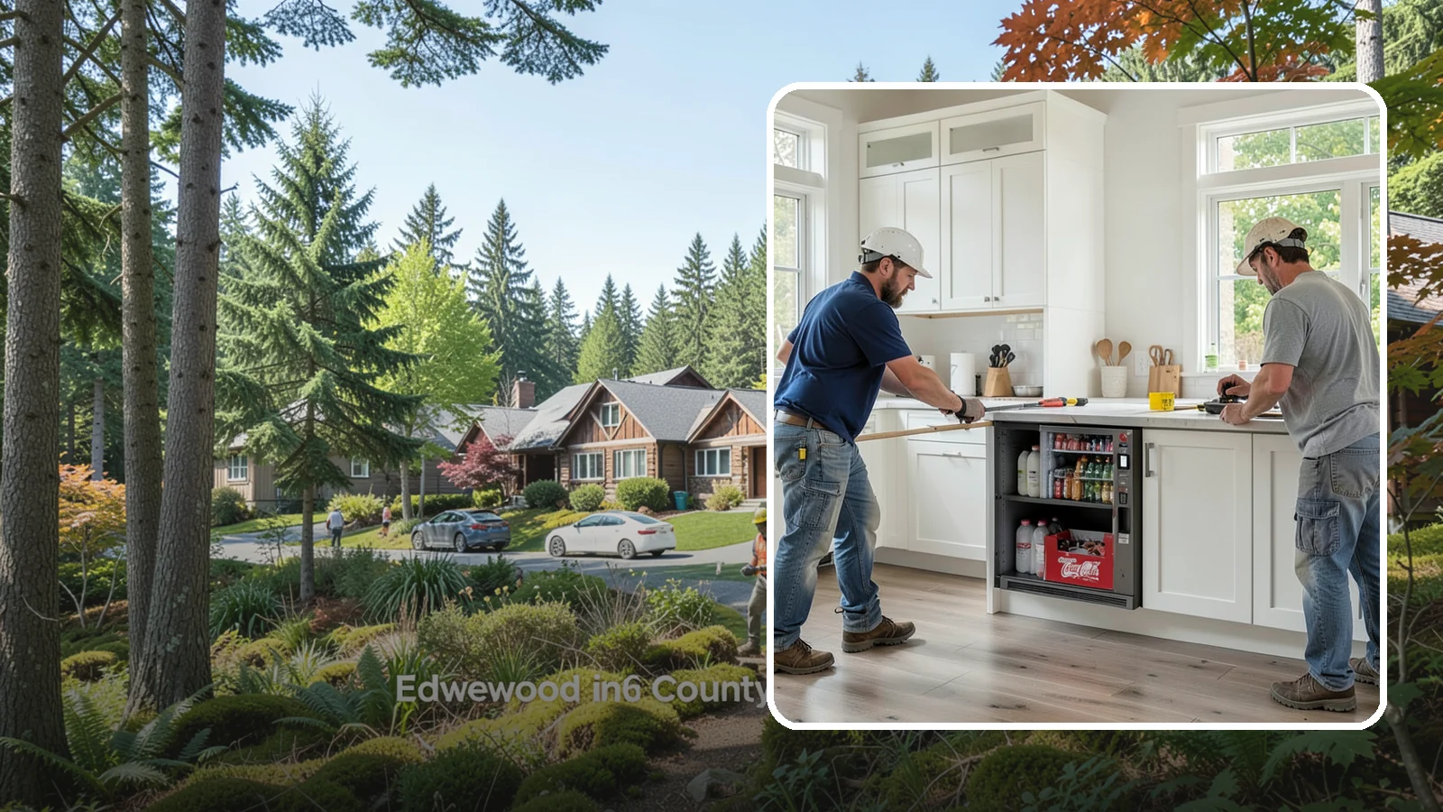 Beverage Station Installation in Edgewood, Pierce County, WA - Creating a dedicated beverage station with counter space, storage, and often a small sink or fridge for drinks.