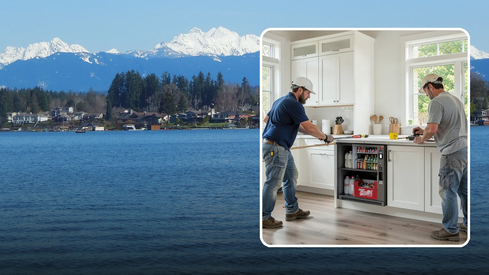 Beverage Station Installation in Lake Stevens, Snohomish County, WA - Creating a dedicated beverage station with counter space, storage, and often a small sink or fridge for drinks.