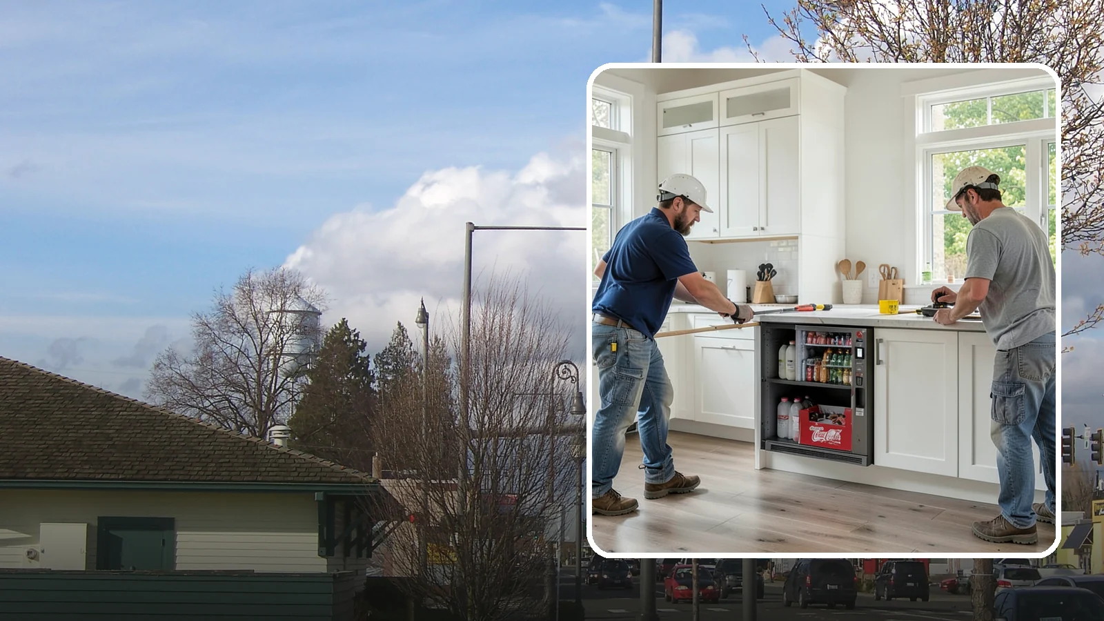 Beverage Station Installation in Marysville, Snohomish County, WA - Creating a dedicated beverage station with counter space, storage, and often a small sink or fridge for drinks.