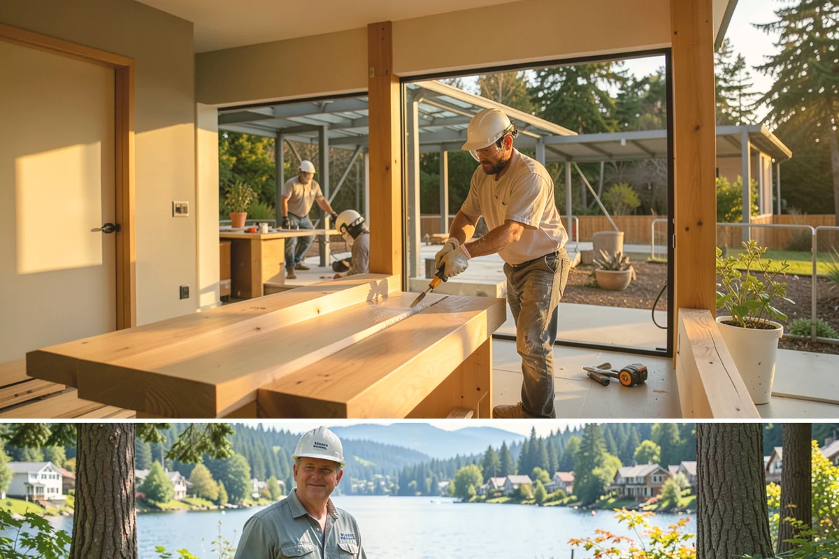 Beverage Station Installation in Milton, King County, WA - Adding utilities makes spring or an active remodel window the ideal time to build a beverage station.