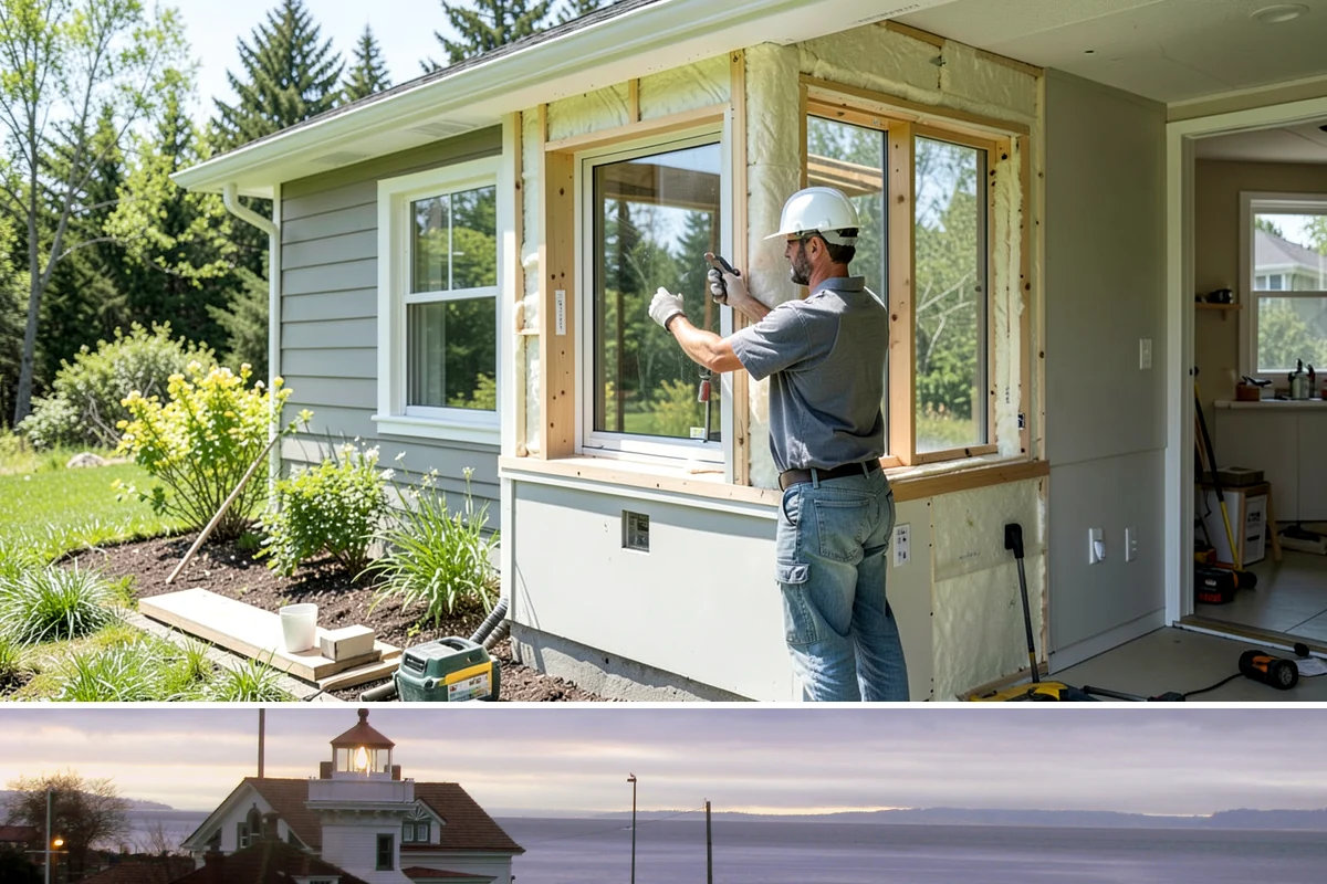 Beverage Station Installation in Mukilteo, Snohomish County, WA - Adding utilities makes spring or an active remodel window the ideal time to build a beverage station.