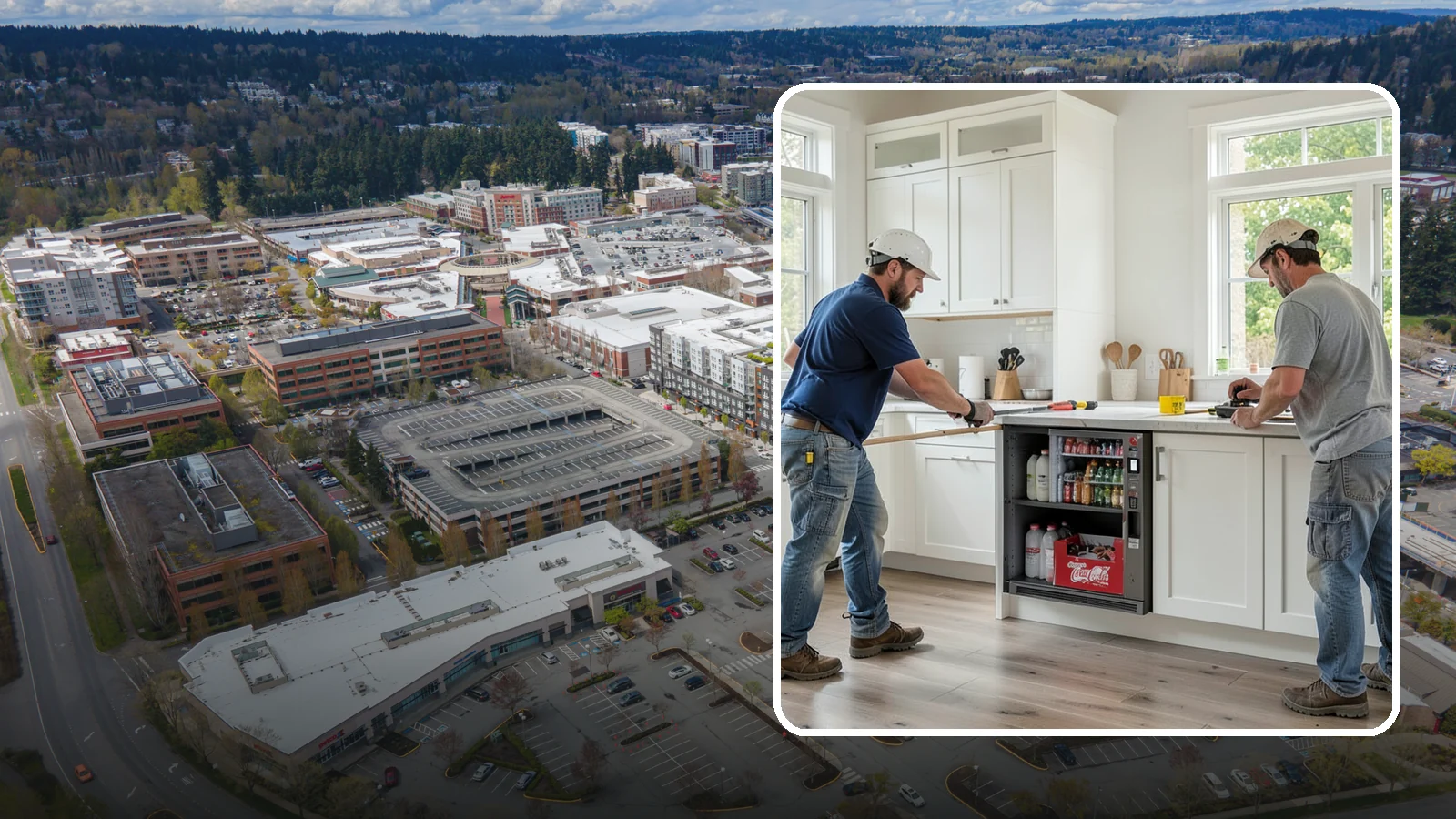 Beverage Station Installation in Redmond, King County, WA - Creating a dedicated beverage station with counter space, storage, and often a small sink or fridge for drinks.