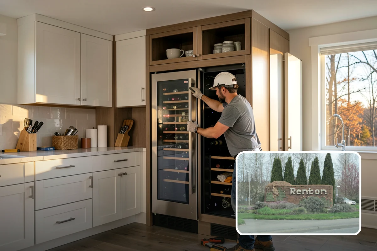 Beverage Station Installation in Renton, King County, WA - Dedicated space that keeps guests out of the work zone