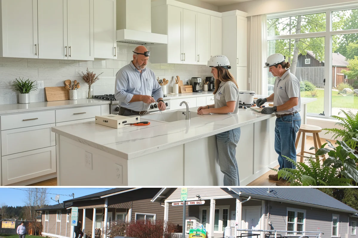 Beverage Station Installation in South Prairie, Pierce County, WA - Adding utilities makes spring or an active remodel window the ideal time to build a beverage station.
