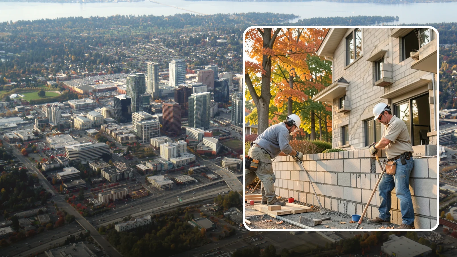 Block Masonry in Bellevue, King County, WA - Structural concrete block construction for walls and foundations engineered for strength and seismic performance.