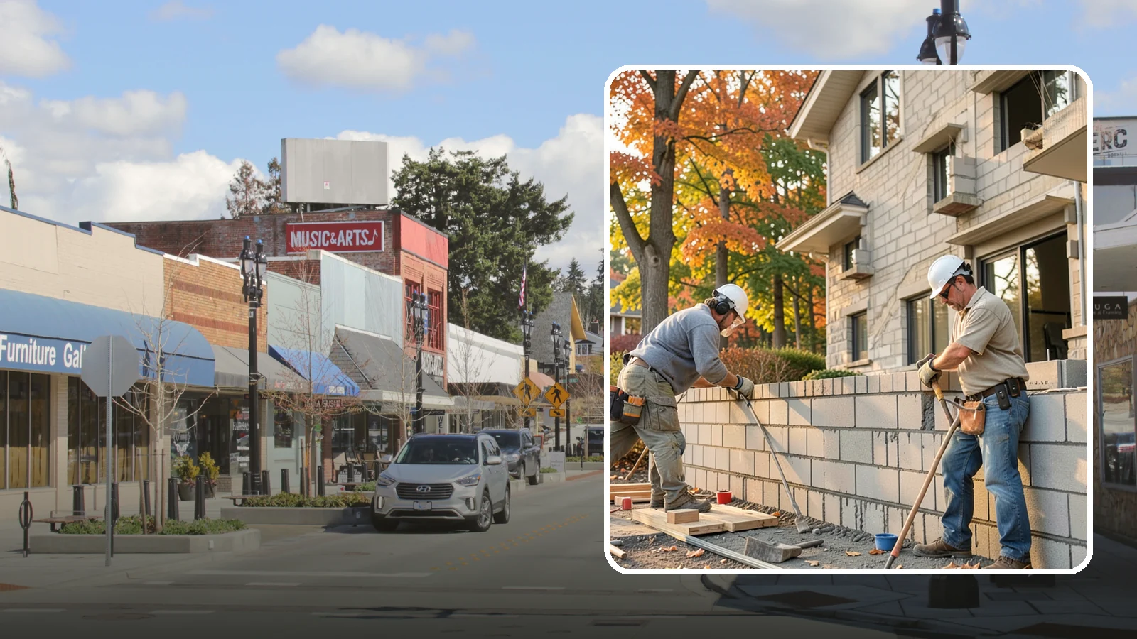 Block Masonry in Bothell, King County, WA - Structural concrete block construction for walls and foundations engineered for strength and seismic performance.