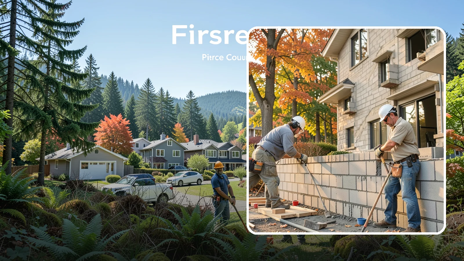 Block Masonry in Fircrest, Pierce County, WA - Structural concrete block construction for walls and foundations engineered for strength and seismic performance.