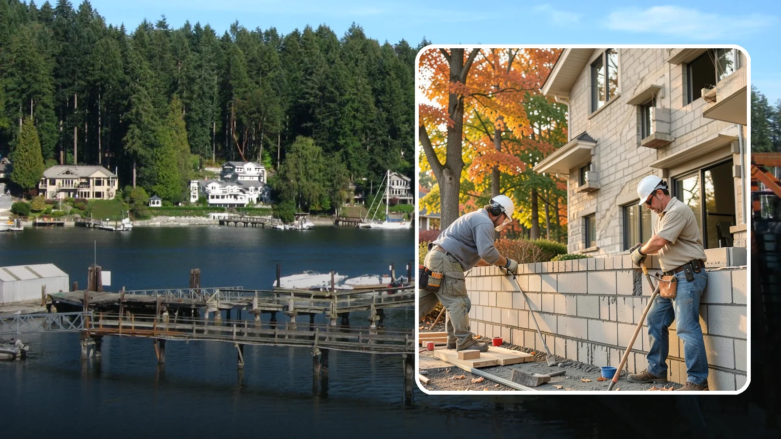 Block Masonry in Gig Harbor, Pierce County, WA - Structural concrete block construction for walls and foundations engineered for strength and seismic performance.