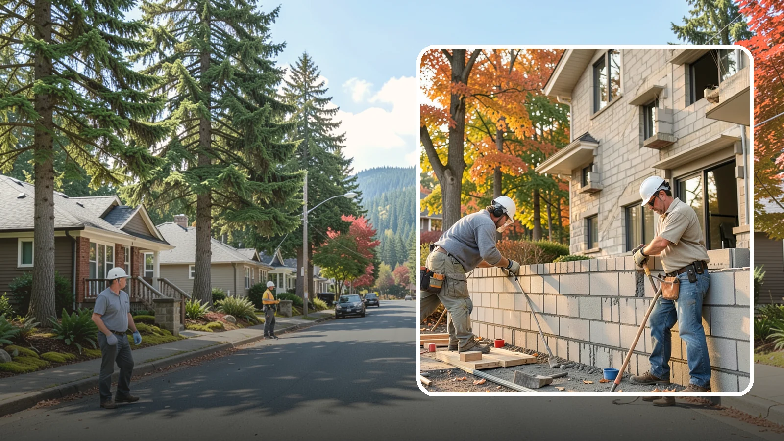 Block Masonry in Hunts Point, King County, WA - Structural concrete block construction for walls and foundations engineered for strength and seismic performance.