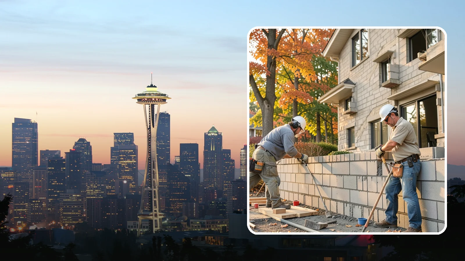 Block Masonry in Seattle, King County, WA - Structural concrete block construction for walls and foundations engineered for strength and seismic performance.